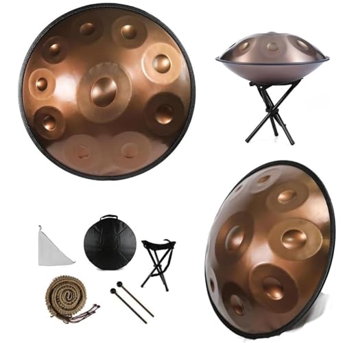 432/440 Hz �n���h�p�� �X�`�[���h�����A�n���h�p�� �h���� �p�[�J�b�V�����A9/10/12 �m�[�g 22 �C���` D �}�C�i�[�A�n���h�p�� �P�[�X�A�h�����X�e�B�b�N�A�X�^���h�A�N���[�j���O�N���X�A�҂݃��[�v�t��(Gold,10-Note (432