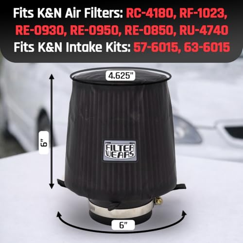Image of FILTERWEARS Pre-Filter K148K For K&N RU-4740 RE-0930 RE-0950, 22-8033PK