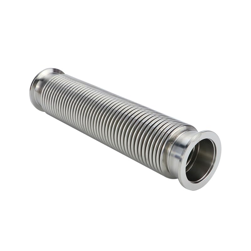Manguera flexible de brida de vacío KF16/KF25/KF40/KF50 de 100-1000 mm, tubo de fuelle corrugado de acero inoxidable para sistemas de vacío de alto rendimiento, fuelles flexibles, 250 mm, compatible