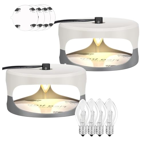 Namvo Trampa para pulgas, Paquete de 2, trampas Adhesivas para pulgas y chinches con Bombilla Trampa y Almohadilla Adhesiva para Uso en el hogar, el Dormitorio y en Interiores, chinches de Cama i