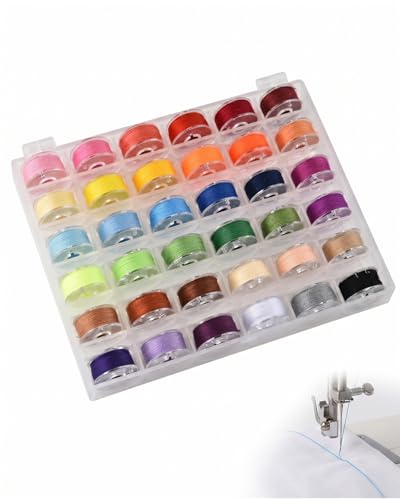RAVNIX Set Fili da Cucito 36 Colori, 36 Pz Poliestere