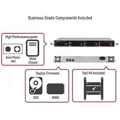 BUFFALO TeraStation Essentials 4-Bay Value-Focused Rackmount NAS 8TB (4x2TB) with Hard Drives Included