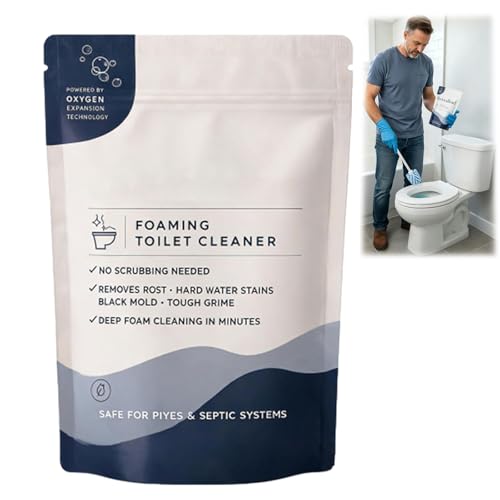 GosBio 2026 Upgraded Foaming Cleaning Powder Fast Dissolving Daily Toilet Cleaner with Fresh Scent Fresh Scent Daily Care Powder Safe for Pipes & Septic Tanksody oil firms lift