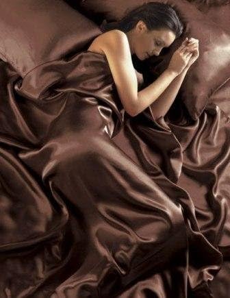 Chocolate Satin 6Pcs Fitted Sheet Duvet Quilt Cover Bed Set, King
