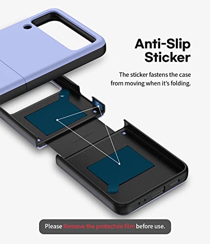 Goospery Fard Case Compatible With Galaxy Z Flip 4 Case With Hinge Coverage, Dual Layered Ultimate Slim Velvet-Like Matte Finish Soft Feeling Coated Tpu Bumper & Hard Pc Back Cover - Lailac Purple #TOP6