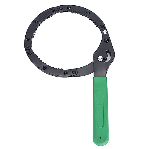 Klanata Removedor de llave de filtro de aceite estilo esposas, herramienta de extracción de llave ajustable de 66 75 mm para reparación de motores de automóviles (96-116 mm)