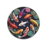 Feng Shui Nine Fish Magnetic Fridge Sticker Cute Alloy Refri...