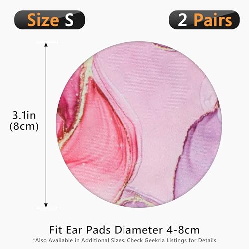 Geekria 2 Pares de Fundas Flexibles de Tela para Auriculares - Cubiertas Lavables y Estirables para Auriculares On-Ear, Protectores Certificados de Seguridad miniatura 6