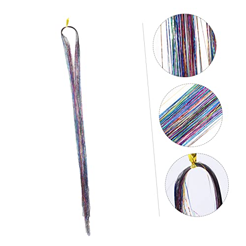 FOMIYES 1500 Pcs Pacotes De Extensão De Cabelo Fio De Glitter Cabelo Enfeites De Cabelo De Fada Kit