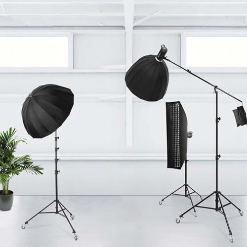 Image of Heavy Duty Rolling Light Stand with Swiveling Casters 360 Degree Rotating for Photographers and Video Production Teams Studio Equipment Rolling Base