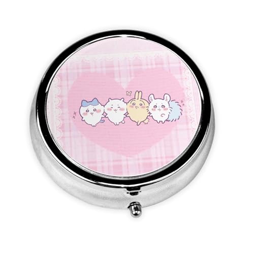 ピルケース ちいかわ 薬箱 携帯 薬収納ケース 薬整理ケース 錠剤入れ 薬入れ 折りたたみ式 小型 かわいい おしゃれ 大容量 密閉 遮光 防湿 薬 飲み忘れ防止 旅行用 持ち運びやすい