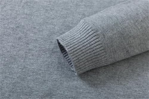 Men's Round Neck Long Sleeved Solid Color Sweater Soft Warm and Comfortable Top with A Base2