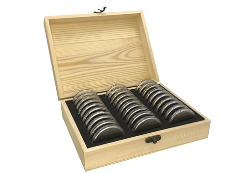 Caja de Madera para Monedas con 30 Compartimentos miniatura 1