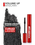 Flormar Volume Up Mascara intensywny czarny – maskara regenerująca z efektem liftingu, warstwowa bez grudek, silikonowa szczotka oddziela i zagęszcza, długotrwała, 12 ml