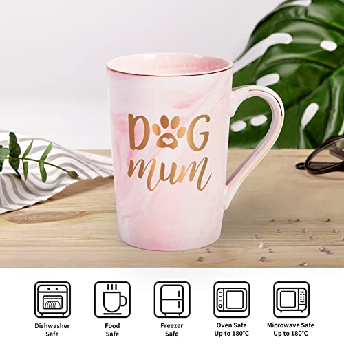 Joymaking Dog Mum Mug - Funny Gift for Dog Lovers, Mum, Mothers Day & More - 14Oz Pink