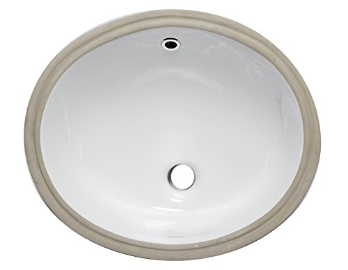 Eago Bc224 White Ceramic 18"X15" Undermount Oval Bathroom Sink #TOP4