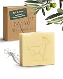 BANYÔ N22 Ziegenmilch Seife I Handgemachte Hamamseife mit 100% natürlichen Inhaltsstoffen I Für Gesicht & Körper I Hautbarrierestärkung & Linderung von Irritationen I Ideal für trockene Haut