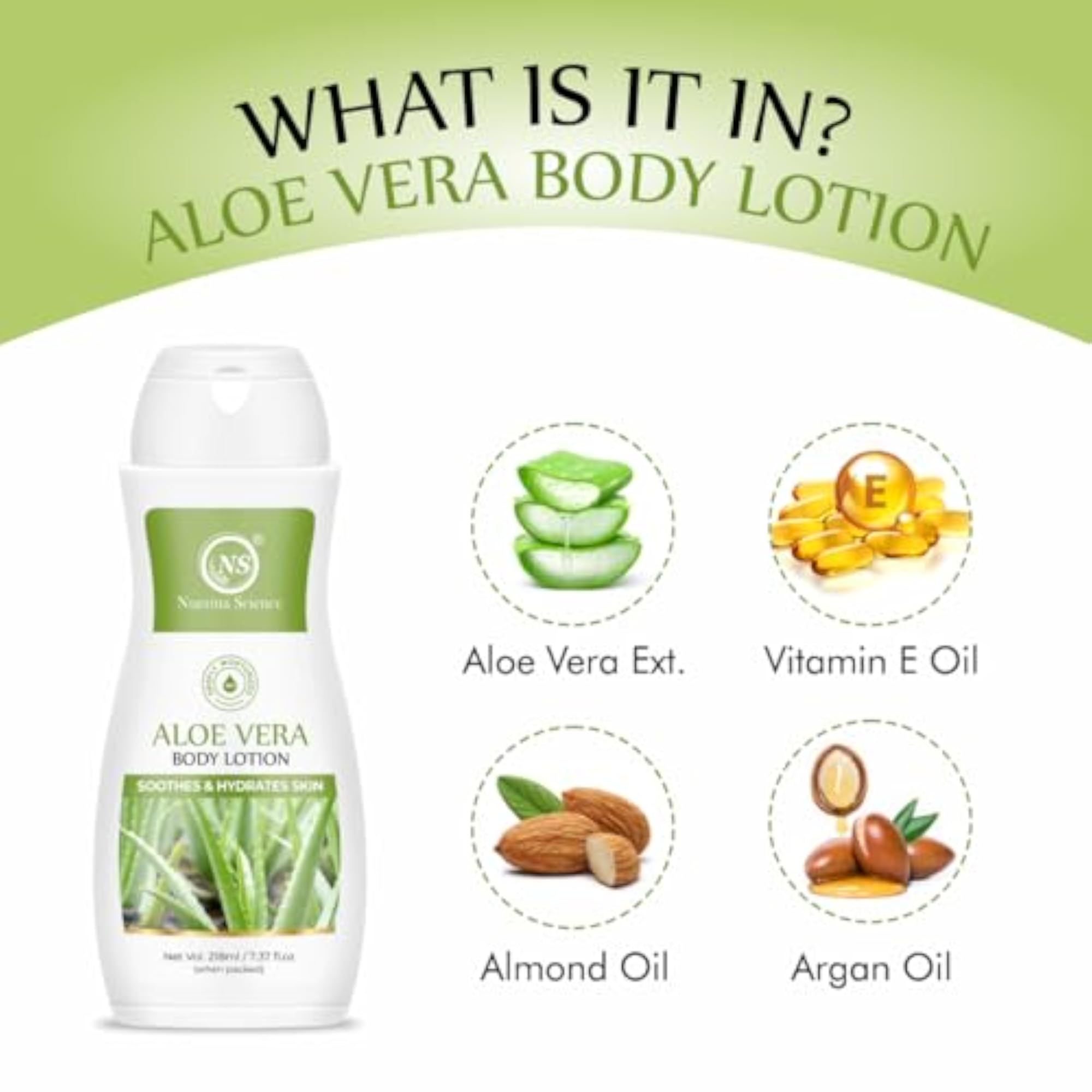 Aloe Vera Body Lotion for Ultra-light Hydration - For Men