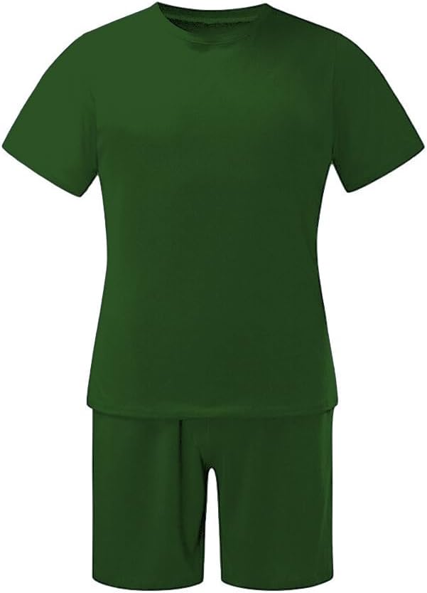 Men's Shirt and Shorts Set 2 Piece Outfits Fashion Summer Tracksuits Casual Sportwear Set - Image 2