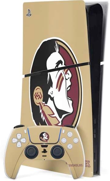 Skinit Decal Gaming Skin Compatible with PS5 Slim Digital Edition Bundle - Officially Licensed Florida State FSU Seminoles Maroon Design
