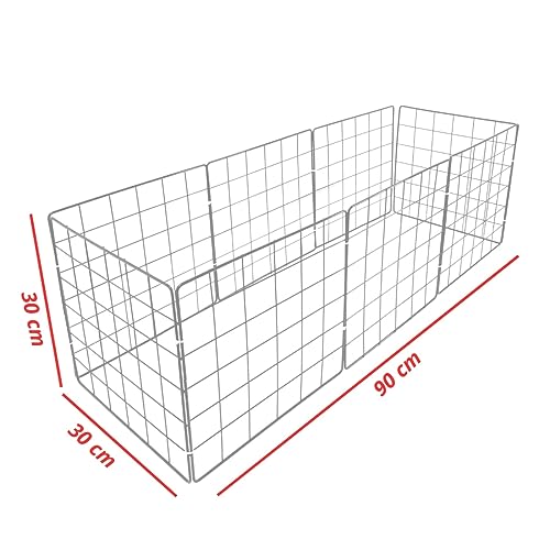 Instalojas Cercadinho Para Pets 8 Telas 30x30cm + Abraçadeiras + Fixadores Preto ou Branco