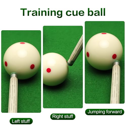 Pro-Cue Ball 2-1/4" - Professional Training Pool Billiard Ball, White Cue Ball with 6 Red Dots,High-Impact Resin, Tournament Standard - Image 2