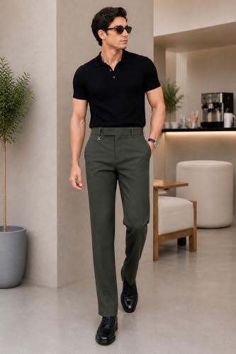 Image of Men's Formal Trouser Pant| Men's Bootcut Important Pant | Men Slim Fit Pants, Straight Fit Formal Trouser | Elegant Styling for Daily Use