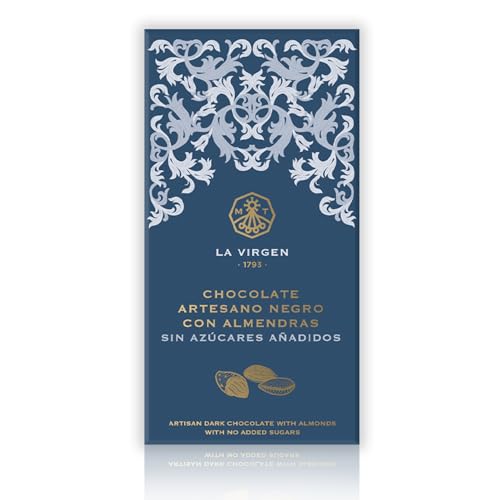 Chocolates Marcos Tonda – Chocolate Negro Artesano | Chocolate Con Almendras Enteras 100g | Chocolate Gourmet | Chocolates Originales Para Regalar | Desde 1793