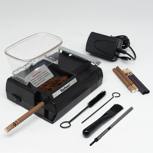 Kashmir Electric Cigarette Injector Machine – Compact & Portable Tobacco Roller for King Size & Standard Tubes – One-Button Operation – High-Power Motor for Quick, Mess-Free Filling
