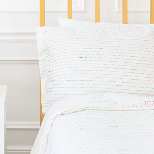 Makemake Organics Organic Duvet Cover Twin Gots Certified Organic Cotton Duvet Set Pillowcases (20"X30") Dreamy Soft Reversible Breathable Kids Children (Twin, Dino Park/Pebble Pop) #TOP3