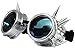 Price comparison product image 4sold Modern Fashion Cyber Goggles Black With Cyber Spikes Steam Punk Rave Goth like Sunglasses Includes FREE set Lense Design Inserts and 3 lenses black. clear and brown (Silver)