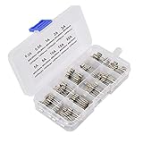 100pcs 5x20mm Quick Blow Glass Tube Fuse Assorted Kit Amp 0.2A 0.5A 1A 2A 3A 5A 8A 10A 15A 20A 250V by AISIBO with Storage Box