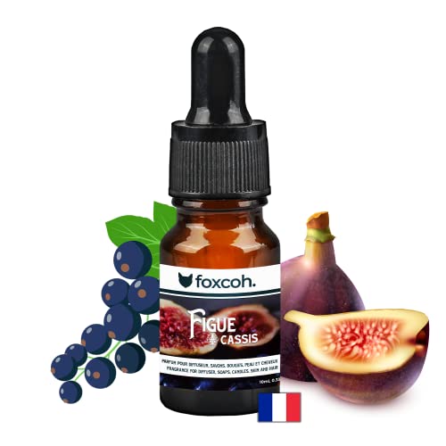 FoxCoh, Figue & Cassis 10ml, Huile essentielle (Parfum aromatique) - Pipette - Diffusion, Cosmétique, Massage, Bain aromatique - DIY Bougie, Savon, Crème, Huile, Lotion - Peau Cheveux Cover