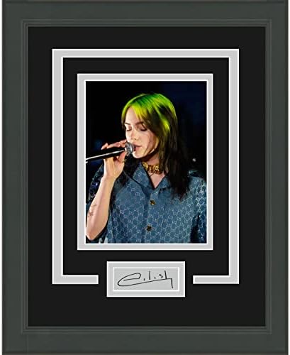 Framed Billie Eilish Facsimile Laser Engraved Signature Auto 11x1...