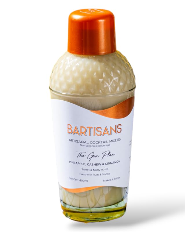 Bartisans The Goa Plan Pineapple and Cashew Nut Cocktail Mixer 400ml, Alcohol pairing for drinks Whiskey Rum Gin Vodka, Replacement for Tonic Water Fruit Juice Ginger Ale Mojito Syrup Soda Cranberry (B0CQ52WJZ6) Amazon Price History, Amazon Price Tracker
