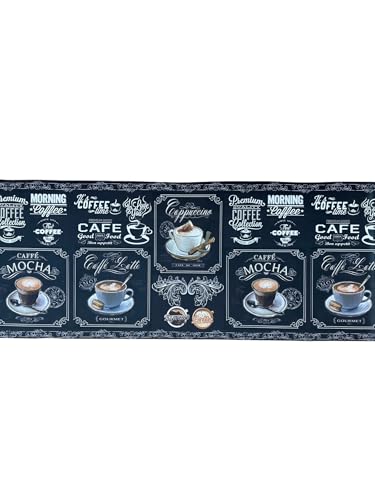 Tapis de cuisine Café Time Noir - Style Chabby Chic