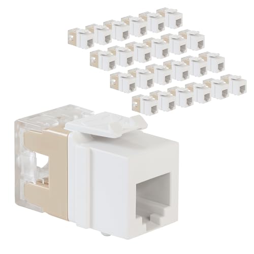 ICC IC1076FCWH connecteur RJ11 blanc crème pour prise murale de réseau vocal domestique