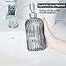 Easy-Tang 18 Oz Glass Soap Dispenser, Hand Soap Dispenser with Stainless Steel Pump (Grey)