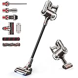 Puppyoo コードレス掃除機 軽量 低騒音 30000Pa 掃除機 最大50分連続稼働 強力 5段階フィルター搭載 サイクロン コードレス LEDランプ付き 多用途 連続稼働時間 カーペット カーテン ソファ 自動車適用 ベッド 掛け布団 パピユー T11 Mate