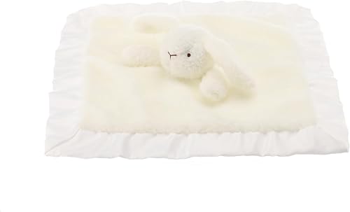 Miniatura 4 de Apricot Lamb Manta de seguridad suave de animales de peluche, conejo blanco, manta de personaje para guardería, manta de lujo para acurrucarse