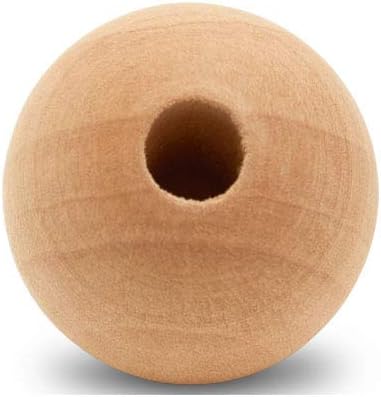 Wood Dowel Caps 1 inch Diameter with 1/4 inch Hole, Pack of 12 Unfinished Dowel Rod Caps for 1/4 inch Dowel Rods, for Crafts and DIYers, by Woodpeckers - Image 4