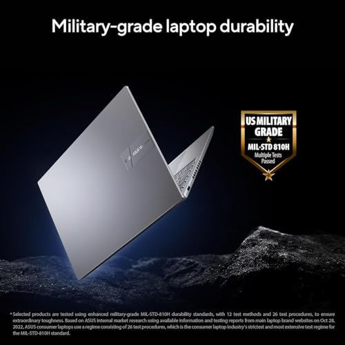 Image of ASUS Vivobook 16, 13th Gen, Intel Core i5-13420H,16GB RAM,512GB SSD,FHD (1920 x 1200) OLED,Win 11,M365 Basic (1Year)*,Backlit Keyboard,Office 2024,Silver,1.88 kg,X1605VA-SH1952WS, Thin & Light Laptop