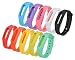 BEST OF SOURCE Set of 10 Pcs Colorful Replacement Bands Compatible with Go-tcha, Xiaomi Mi/1S Tracker Smart Bracelet