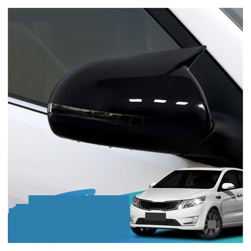 Capuchon de rétroviseur KIA K2 2011-2015 boîtier remplacement noir - 2