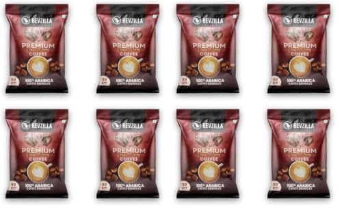 Image of Bevzilla 4X50g Classic Strong Coffee Powder|Ideal for Espresso, Latte & Cappuccino | Perfect for Hot & Cold Coffee (Pack of 2)