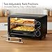 OVENTE 8L Countertop Toaster Oven with 60-Minute Timer, Adjustable Temperature Control, Easy-to-Clean Baking Pan, 750W Compact Mini for Pizza, Toast, Bake, and Broil, Black TO2808B