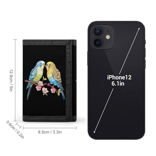 Parakeet Budgies Trifold Wallet Slim Credit Card Holder for Women Men2