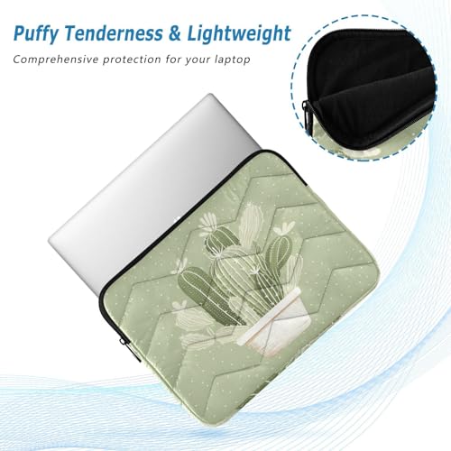 Funda para portátil 13-14 pulgadas impermeable verde cactus miniatura 5
