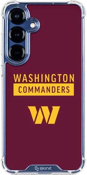 Skinit Clear Phone Case Compatible with Galaxy S25 - Officially Licensed NFL Washington Commanders Blitz Series Design
