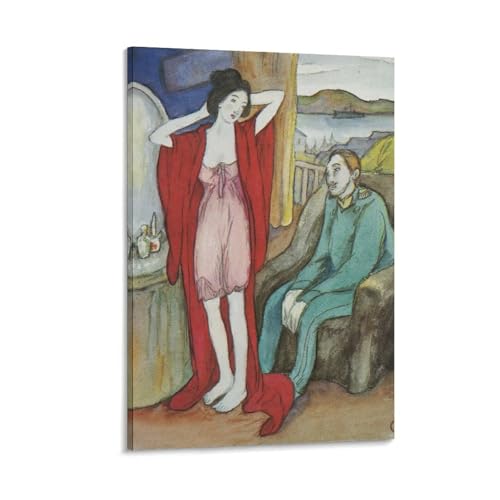 竹久夢二《長崎十二景 化粧台》絵画ポスター パネル キャンバスウォールアート現代 印刷 版画 壁の絵 部屋飾り20x30inch(50x75cm)